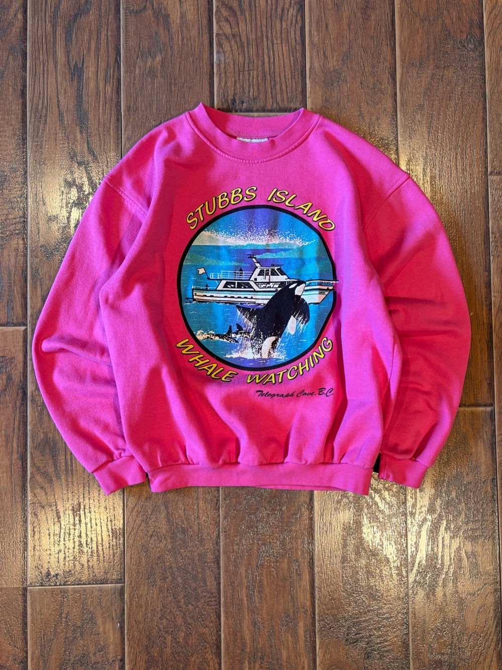 Vintage 90s Stubbs Island Whale Watching Crewneck